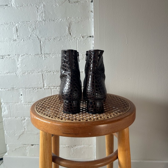 LOQ Matea Brown Leather Ankle Boots Size 37 - Picture 7 of 10